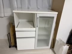 三*猫様 キッチンカウンター 食器棚 ホワイト 収納 - メルカリ