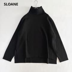SLOANE スローン 12G メリノウール タートルネックニット 黒 サイズ2