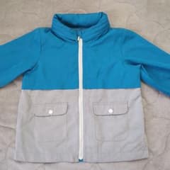 【Love＆Peace＆money】 ジャケット 青と灰色 80〜90cmのサムネイル