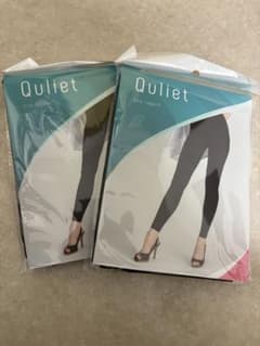 Quliet スリムレギンス 2枚セット ブラックのサムネイル