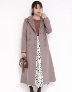 JUSGLITTY ダブルボタンバックボリュームコート （モカ） - メルカリ