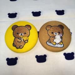 リラックマ】 刺繍缶バッジ チャイロイコグマ 2個セット - メルカリ