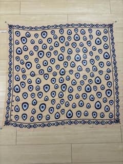 美品 OTRERA シルク100% 大判スカーフ ナザールボンジュウのサムネイル