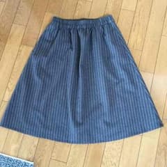 再値下げ☆美品☆グレーストライプスカートのサムネイル