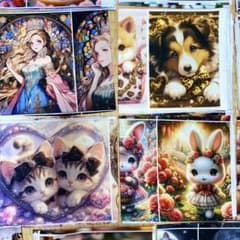 95.超お得 ‼️ 1セットのみ 15枚セット 猫柄 犬柄 パネル生地 高品質 