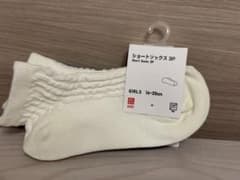 ユニクロ キッズ GIRLS ショートソックス 3足組 16-20cm 新品のサムネイル