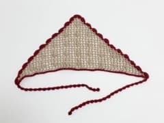ハンドメイド キッズ用バブーシュカ ベージュ×レッドのサムネイル