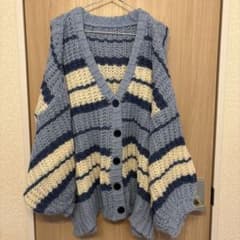 select MOCA ボーダー柄 Vネックニットカーディガン 長袖のサムネイル
