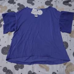 GLOBAL WORK フレアスリーブTシャツ パープル Mのサムネイル