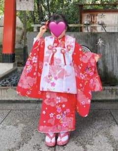 七五三 3歳 ポケモン 着物セット 被布着 被布コート 着物 長襦袢