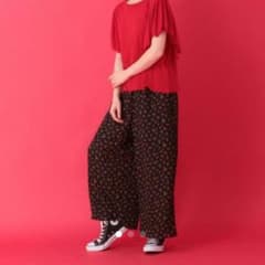 小花柄　ワイドパンツ　スカンツ　スカーチョのサムネイル