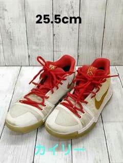 Nike Kyrie 】ナイキ バスケットボールシューズ 白×赤 25.5cm - メルカリ