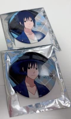 NARUTO 우치하 사스케 캔 배지 2개 세트