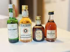 ミニチュアボトル ウイスキー コニャック 4本セット 古酒 ミニボトル