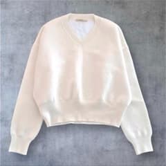 カレンソロジー ウールダブルフェイスニットプルオーバー Vネック