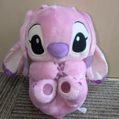 ディズニー　スティッチ　寝そべりコロコロBIGぬいぐるみ　エンジェル