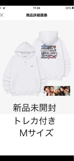 LESSERAFIM fearnada ペンミグッズ　フーディ　パーカー　M LE SSERAFIM FEARNADA フーディー パーカー M - メルカリ