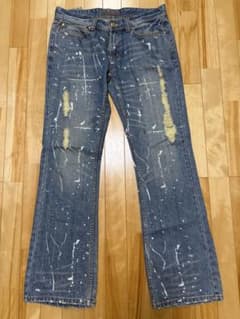 ペイント加工 ブーツカット デニムパンツのサムネイル