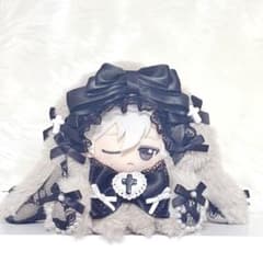 おすわりぬい服　ぬいふく　ちびぐるみ　きぐるみ　シナモンミルク　黒　うさぎのサムネイル