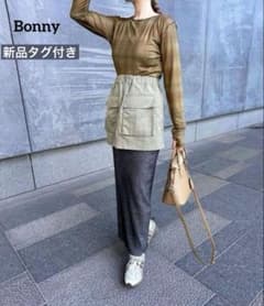完売品【新品タグ付き】Bonny ボニー　zipカーゴミニスカート　カーキ