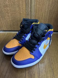 Nike Air Jordan 1 mid レイカーズ 27.5☆美品☆のサムネイル