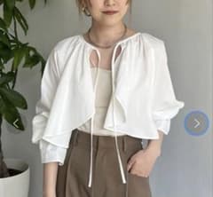 CAPRICIEUX LEMAGE 2WAY フリルショートシャツ　ホワイト