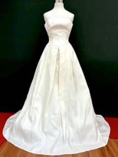☆特別セール T401-462中古ウェディングドレス☆クリームTOSCA 