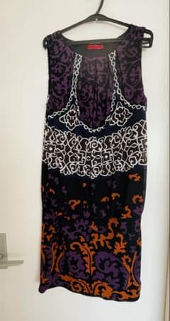 VIVIENNE TAM ノースリーブワンピース サイズ1 (9号)紫黒のサムネイル
