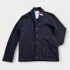 【ザショップティーケー】ジャケット風 カーディガン ネイビー メンズM 羽織り