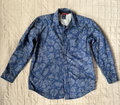 GAP キッズ 長袖シャツ ボタニカル柄 ブルーのサムネイル