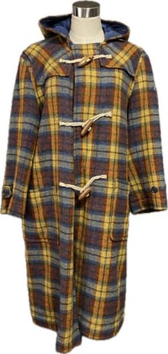 ピンクハウス PINK HOUSE ダッフルコート チェック柄 花タグ ウール ピンクハウス PINK HOUSE ダッフルコート チェック柄 花タグ ウール