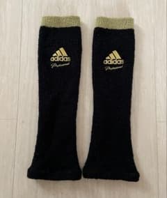 adidas レッグウォーマー 黒/金