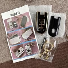 ZANEKO スマートキーケース カバー ブラック ゴールドのサムネイル
