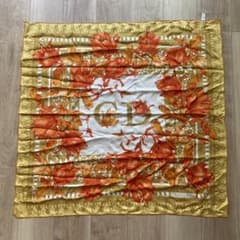 Christian Dior 大判 シルク スカーフ 花柄 イエロー系 | Mercari