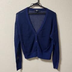 UNIQLO 透かし編み Vネックカーディガンのサムネイル