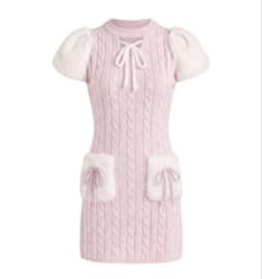 Rosé Muse Fur point knit mini onepieceのサムネイル