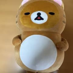 리락쿠마 한가로이 고양이 떡볶이 튀김 봉제인형 베개