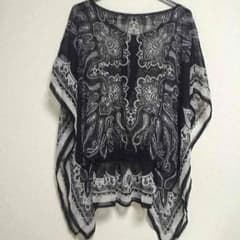 シフォン ペイズリー柄 トップスのサムネイル