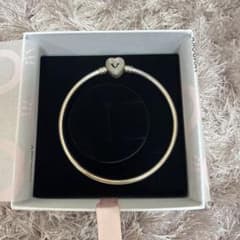 PANDORA ハートモチーフ バングル ブレスレット - 5