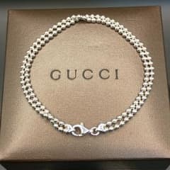 【美品】GUCCI ハート型ダブルボールチェーンブレスレット S925 17cm 美品】GUCCI ハート型ダブルボールチェーンブレスレット S925 17cm