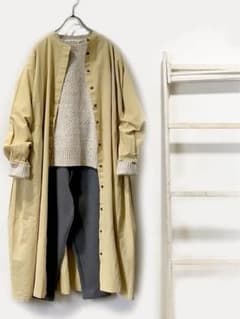 イエロー ロングシャツワンピース【M】のサムネイル