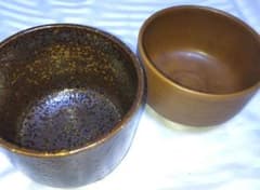 Tea ceremony utensils: Set of two tea bowls