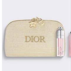【美品】Dior ポーチ 2024 ホリデー限定 ゴールド ノベルティポーチのサムネイル