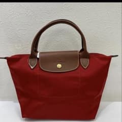 ●7908 LONGCHAMP ロンシャン　プリアージュ　ハンドバッグ　赤系のサムネイル