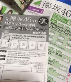 欅坂46くじ 専用応募用紙 ２セットのサムネイル