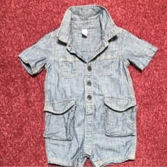 【美品】babyGAP 70cm デニムロンパースのサムネイル