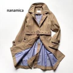 ナナミカ GORE-TEX トレンチコート ベルト付 ベージュ WS 日本製