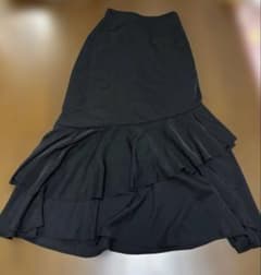 GRL ブラック フレアスカート