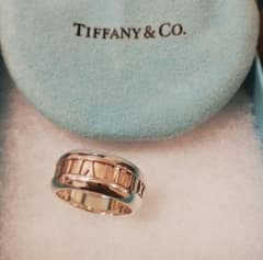 画像追加！　未使用　美品　Tiffany  アトラス　シルバーリング　16号のサムネイル