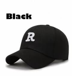 【ブラック】　Rロゴ キャップ ベースボールキャップ メンズ レディース 男女のサムネイル